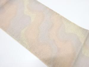 砂子綴れ　霞模様織り出し全通袋帯